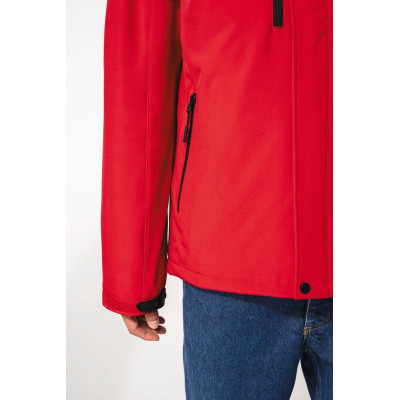 Men's hooded softshell lined parka